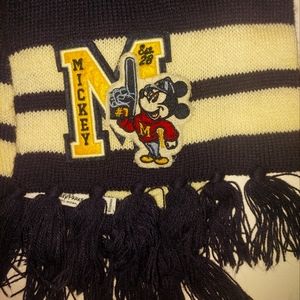 Disney Parks scarf Minnesota Mickey Mouse Blue White Stripe